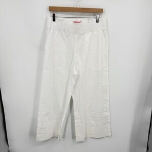 NWOT Quiet Culture Take Pause white crop wide leg‎ pants Women’s Pant  L XL